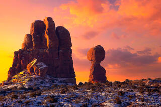 Sunset at Arches in Utah