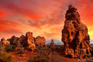 Sunset at Arches National Park