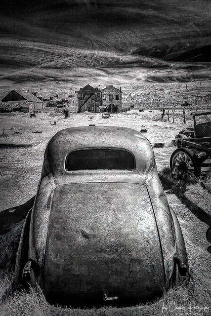 Ghosting in two centuries in Bodie print